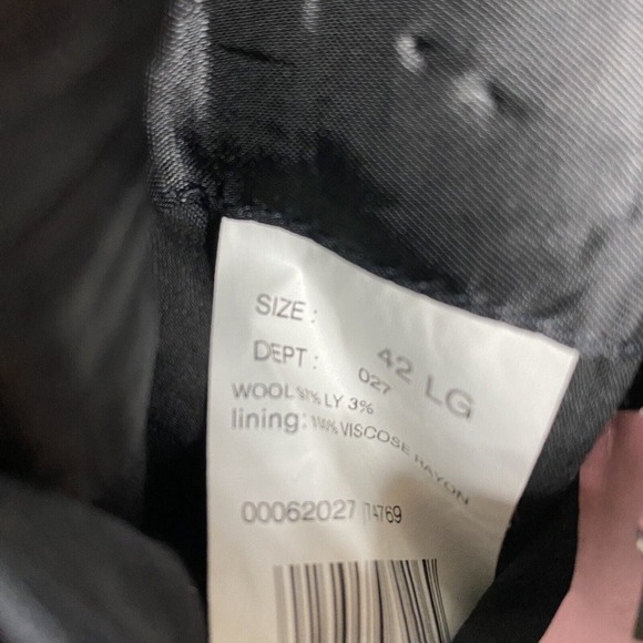 Brooks Brothers 346 Size 42 Long Wool Blazer Suit Jacket Dark Gray Pinstripe - Picture 5 of 5